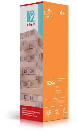 Albi DŘEVO HRA Věž jenga s čísly (společenská hra)