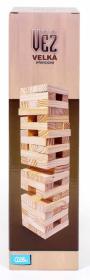 Albi DŘEVO Hra Věž Jenga velká přírodní natur 63 dílků (společenská hra)
