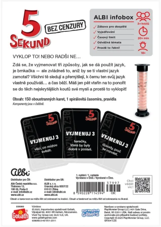 Albi HRA 5 sekund Bez cenzury pro dospělé (společenská hra)