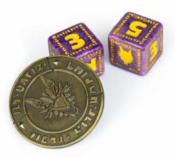 Albi HRA Karak Deluxe set kovová mince a 2 kostky rozšíření ke hře v krabici