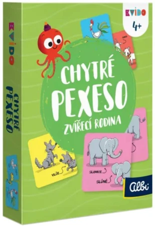 Albi HRA Kvído Chytré pexeso 2 Zvířecí rodina (společenská hra)