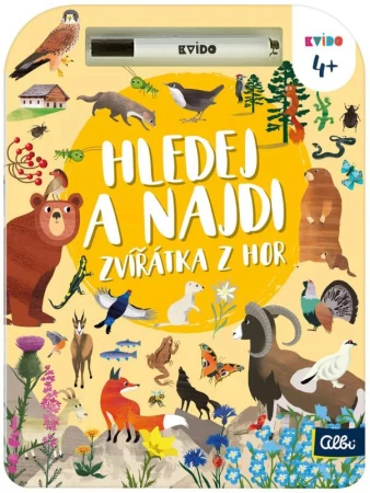 Albi HRA Kvído Hledej a najdi: Zvířátka z hor set s fixem Albi HRA Kvído Hledej a najdi: Zvířátka z hor set s fixem