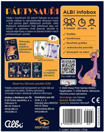 Albi HRA Pártysauři karetní (společenská hra)