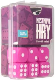 Albi HRA Růžové kostkové hry 7v1 (společenská hra)