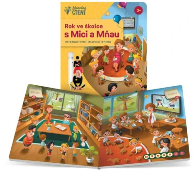 Albi Kúzelné čítanie Kniha interaktívna Rok v škôlke s Mici a Mňau