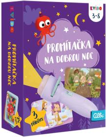 Albi Kvído Promítačka fialová svítilna projektor na baterie Světlo