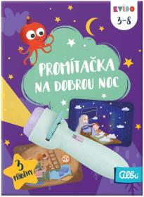 Albi Kvído Promítačka zelená svítilna projektor na baterie Světlo