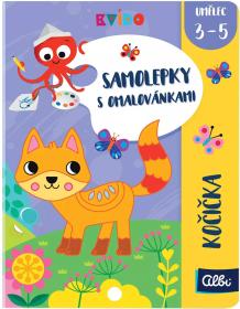 Albi Kvído Samolepky s omalovánkami Kočička / Pejsek 2 druhy