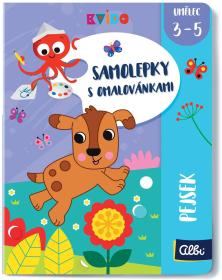 Albi Kvído Samolepky s omalovánkami Kočička / Pejsek 2 druhy