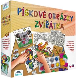 Albi Pískování Zvířátka kreativní sada pískové obrázky se samolepkami