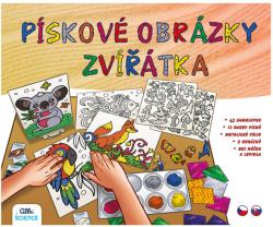 Albi Pískování Zvířátka kreativní sada pískové obrázky se samolepkami