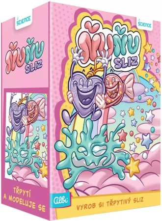 Albi SCIENCE Ňuňu sliz kreativní set výroba slizu v plechovce Albi SCIENCE Ňuňu sliz kreativní set výroba slizu v plechovce