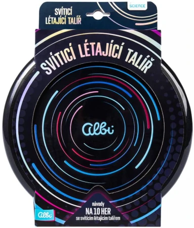 Albi SCIENCE Svietiaci lietajúci tanier hádzací disk frisbee na batérie Svetlo