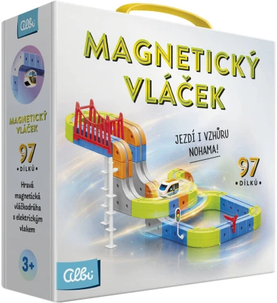 Albi Vláček elektrický magnetická stavebnice 97 dílků vláčkodráha USB