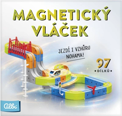 Albi Vláček elektrický magnetická stavebnice 97 dílků vláčkodráha USB