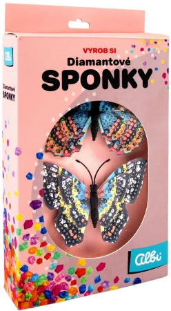 Albi Vyrob si Diamantové sponky motýlci 2ks kreativní sada
