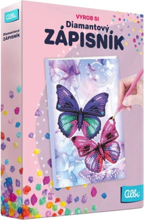 Albi Vyrob si Diamantový zápisník motýlci kreativní sada