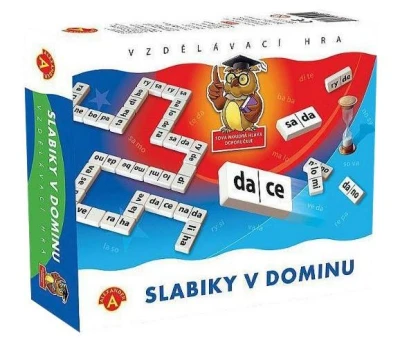 Alexander Hra vzdělávací Slabiky v dominu (společenská hra)