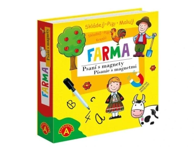 Alexander Psaní s magnety - set Farma - kreslení, aranžování