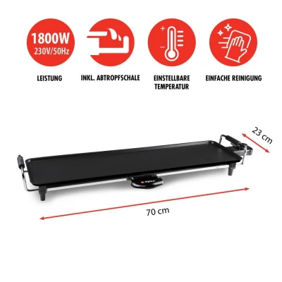 Alpina Elektrický gril teppanyaki 1800W 70x23 cm