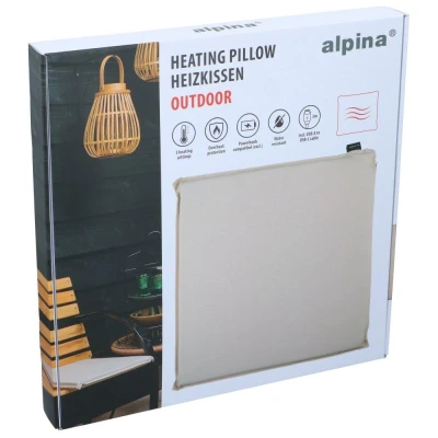 Alpina Elektrický vyhřívaný podsedák venkovní USB 45 x 45 cm šedá Alpina Elektrický vyhřívaný podsedák venkovní USB 45 x 45 cm šedá