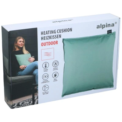 Alpina Elektrický vyhřívaný polštář USB 40 x 40 x 14 cm světle zelená