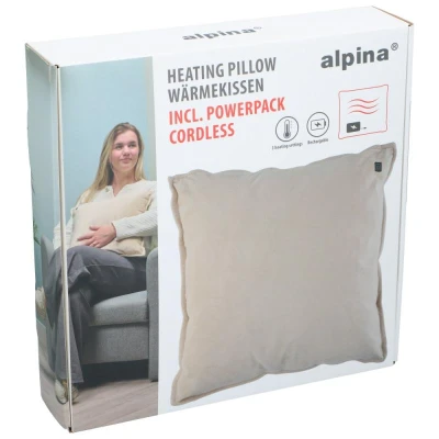Alpina Elektrický vyhrievaný vankúš USB 45 x 45 cm béžová
