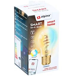 Alpina Chytrá žárovka LED WIFI bílá stmívatelná E27 360LM
