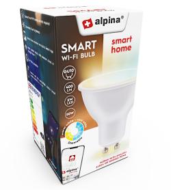 Alpina Chytrá žárovka LED WIFI bílá stmívatelná GU10 Alpina Chytrá žárovka LED WIFI bílá stmívatelná GU10