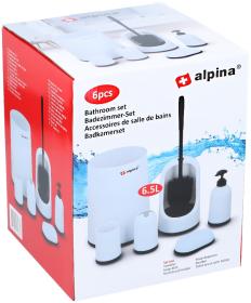 Alpina Doplňky do koupelny a wc 6 ks bílá