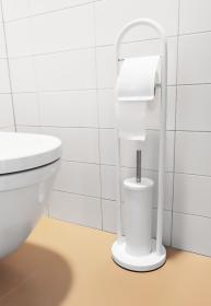 Alpina Držák na toaletní papír a WC kartáč nerez 80 cm