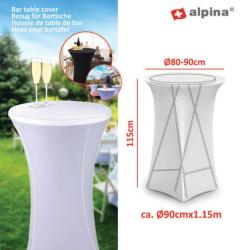 Alpina-nk Přehoz na barový stůl bílý