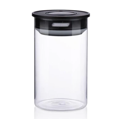 Alpina Skleněná dóza 16,5 cm černá Alpina Skleněná dóza 16,5 cm černá