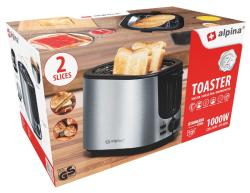 Alpina Topinkovač na 2 topinky nerez ocel 1000W