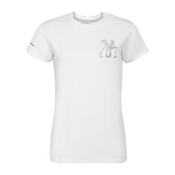 Alpine Pro BOBBA dámske biele bavlnené tričko