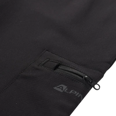 Alpine Pro CORBA dámské černé softshellové kalhoty POUZE 38-LN délka nohavic prodloužená o 5 cm (VÝPRODEJ)