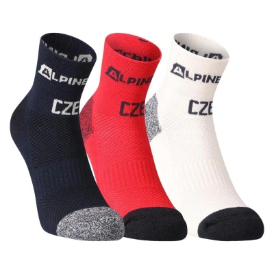 Alpine Pro DEDIZIONE modré ponožky 3 páry z olympijské kolekce Alpine Pro DEDIZIONE modré ponožky 3 páry z olympijské kolekce