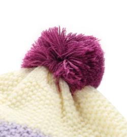 Alpine Pro DELORE zimní fialová čepice s bambulí