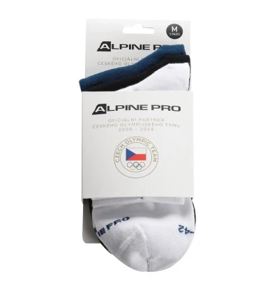 Alpine Pro DERPE bílé ponožky s coolmax z olympijské kolekce Alpine Pro DERPE bílé ponožky s coolmax z olympijské kolekce