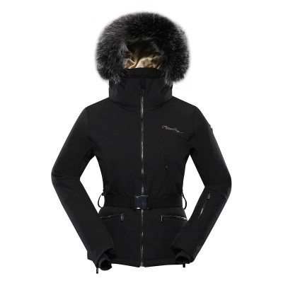 Alpine Pro DOWELA dámská černá lyžařská softshellová bunda POUZE XL (VÝPRODEJ)
