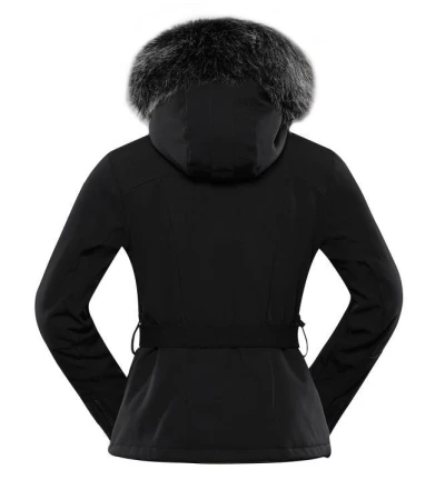 Alpine Pro DOWELA dámská černá lyžařská softshellová bunda POUZE XL (VÝPRODEJ)
