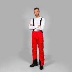 Alpine Pro EDES 2 červené pánské lyžařské kalhoty s membránou