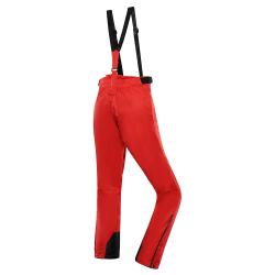 Alpine Pro EDES červené pánské lyžařské kalhoty s membránou