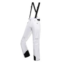 Alpine Pro EDESA dámske biele lyžiarske nohavice