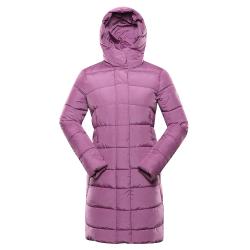 Alpine Pro EDORA dámsky ružový hi-therm kabát dlhý