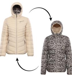 Alpine Pro EROMA dámska obojstranná bunda NEUTRÁLNA / ZEMITÁ