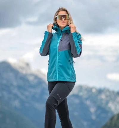 Alpine Pro ESPRITA 2 dámská zelená sofshellová bunda