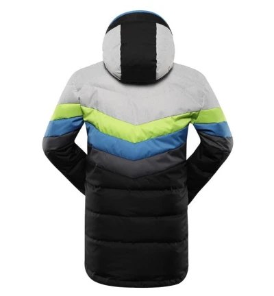 Alpine Pro FEEDR pánská černá péřová lyžařská bunda s membránou ptx