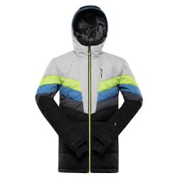 Alpine Pro FEEDR pánská černá péřová lyžařská bunda s membránou ptx