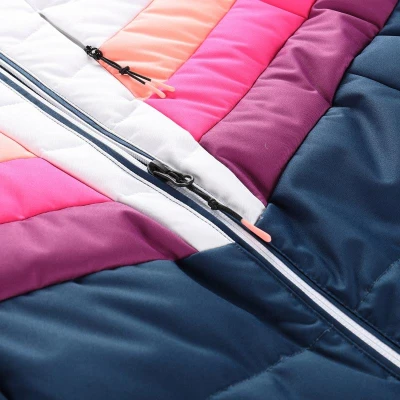 Alpine Pro FEEDRA dámská modrá péřová lyžařská bunda s membránou ptx